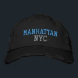 マンハッタンNYCターコイズピンクブラックヴィンテージスタイル 刺繍入りキャップ<br><div class="desc">BROOKLYN NYCターコイズとブラックヴィンテージスタイルハットに動揺してピンクの刺繍。刺繍は、「編集デザイン」ツールボタンを選択して他の色の選択にカスタマイズ可能。メインアイテムページで色の選択を選択することもできます。</div>