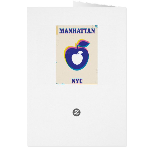 マンハッタンNYCビンテージ 'ビッグアップル' 旅行ポスター (裏面)