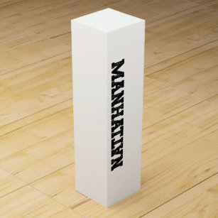マンハッタンNYCファッションNYタイポグラフィデザイン ワインギフトボックス