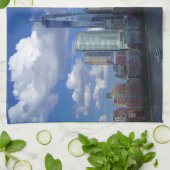 マンハッタンNYC世界貿易センターWTCハドソン川 キッチンタオル (折り畳み)