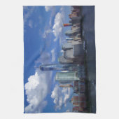 マンハッタンNYC世界貿易センターWTCハドソン川 キッチンタオル (縦)