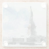 マンハッタンNyc自由像 ガラスコースター (裏面)