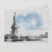 マンハッタンNyc自由像 シーズンポストカード (正面)
