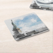 マンハッタンNyc自由像 スクエアペーパーコースター (アングル)