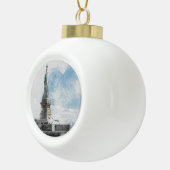 マンハッタンNyc自由像 セラミックボールオーナメント (右)