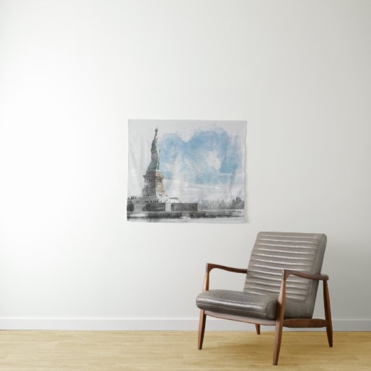 マンハッタンNyc自由像 タペストリー (インサイチュ(横))