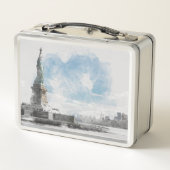 マンハッタンNyc自由像 メタルランチボックス (裏面)