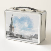 マンハッタンNyc自由像 メタルランチボックス (正面)