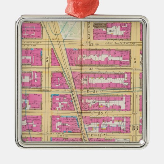 マンハッテン,ニューヨーク12 メタルオーナメント (正面)