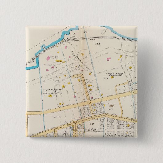 マンハッテン，ニューヨーク5 缶バッジ (正面)