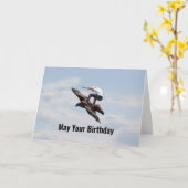 マンバードサーフィン誕生日カード カード (黄色い花)