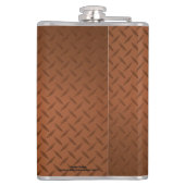 マンパーソナライズされたケーブフラスコ – 銅ダイヤモンドプレート フラスク (裏面)