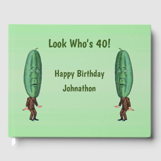 マンビッおもしろいクピックヘッド驚いた顔誕生日 ゲストブック (正面)