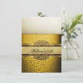 マンビールブラック金ゴールド誕生日パーティオールエイジ 招待状 (スタンド正面)