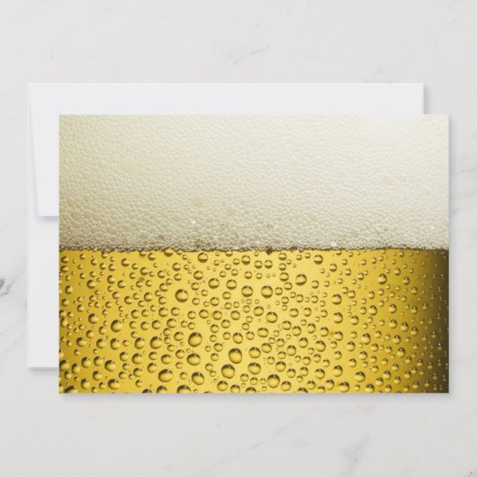 マンビール任意の数の誕生日パーティー 招待状 (裏面)