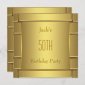 マンピュア金ゴールドマン50thバースデーパーティー 招待状 (正面/裏面)