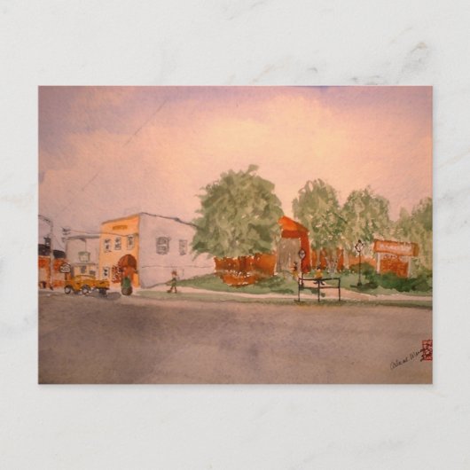 「マンフォードビルの月曜の朝」 ポストカード (正面)