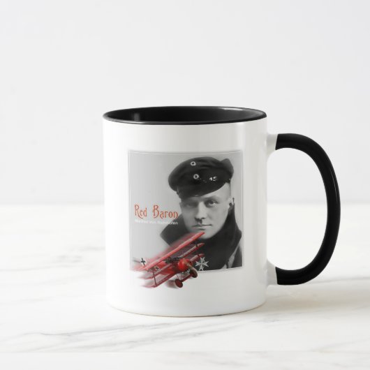 マンフレッドフォンRichthofen (赤い男爵) 1918年 マグカップ (右)