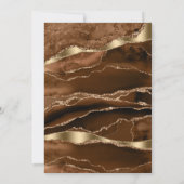 マンブラウンブラック金ゴールドアゲテバースデーパーティー 招待状 (裏面)