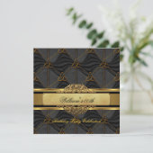 マンブラック金ゴールドバースデーパーティーメン 招待状 (スタンド正面)