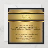 マンブラック金ゴールド誕生日パーティー 招待状 (裏面)