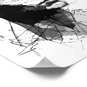 マンブラック&ホワイトラインアート ポスター (角)