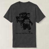 マンベアピグおもしろいヴィンテージ動物メンズグラフィックティー Tシャツ (デザイン正面)