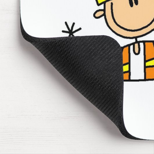 マンホールのマウスパッドの建設作業員 マウスパッド (コーナー)