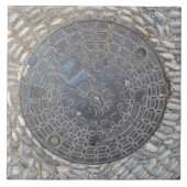 マンホールの蓋および玉石の道のセラミックタイル タイル (正面)