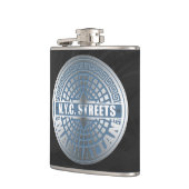 マンホールの蓋マンハッタン フラスク (左)