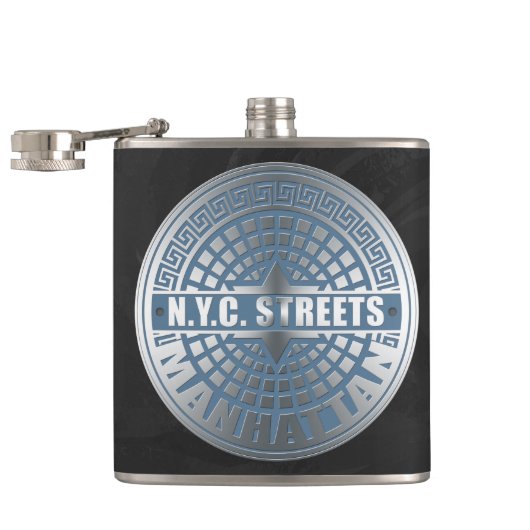 マンホールの蓋マンハッタン フラスク (オープン)
