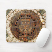 マンホールの蓋4 (プラハ) マウスパッド (マウス)