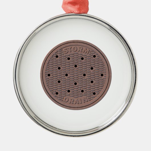 マンホールの蓋 メタルオーナメント (正面)