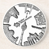 マンホールの通りカバーベルリンドイツのスタンプのデザイン コースター (正面)