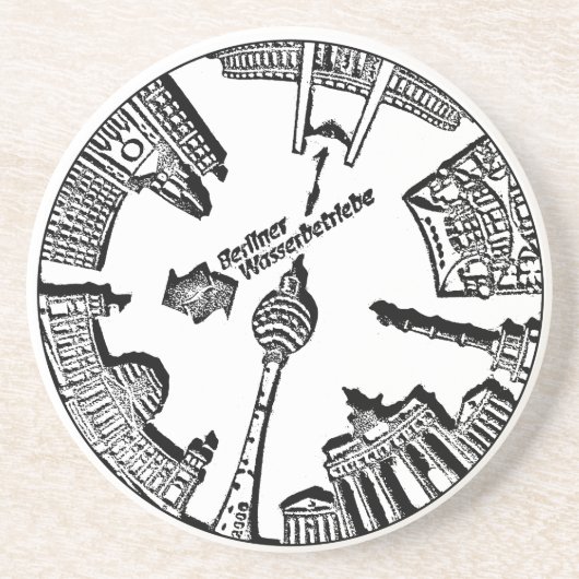 マンホールの通りカバーベルリンドイツのスタンプのデザイン コースター (正面)