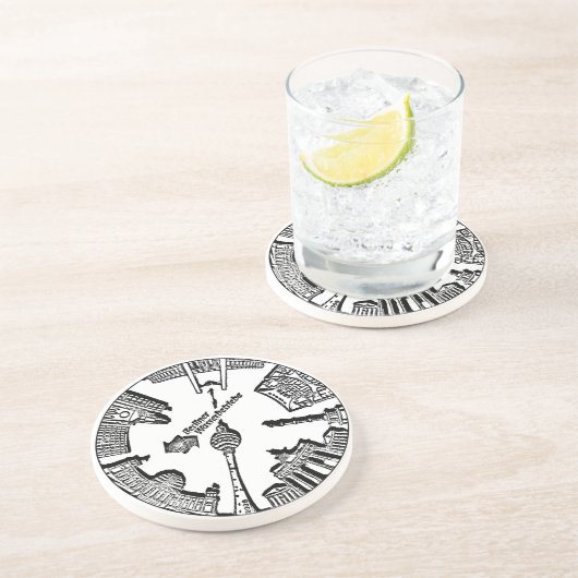 マンホールの通りカバーベルリンドイツのスタンプのデザイン コースター (側面)