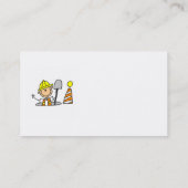 マンホールのTシャツおよびギフトの建設作業員 名刺 (裏面)