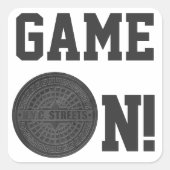 マンホールは黒い大理石を覆う スクエアシール (正面)