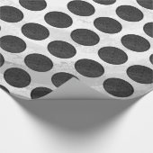 マンホールは黒い大理石を覆う ラッピングペーパー (角)