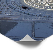 マンホールカバーのブダペスト紋章 ポスター (角)