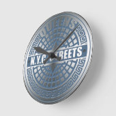 マンホールカバークイーン ラウンド壁時計 (傾斜)