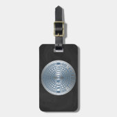 マンホールカバーブルックリンブルー ラゲッジタグ (正面縦)