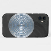 マンホールカバーブルックリンブルー Case-Mate iPhoneケース (裏面(横))