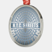 マンホールカバーマンハッタン メタルオーナメント (左)