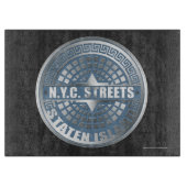 マンホールカバー島 カッティングボード (正面)