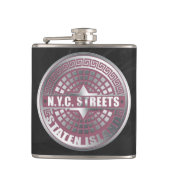 マンホールカバー島 フラスク (正面)