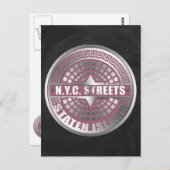 マンホールカバー島 ポストカード (正面/裏面)