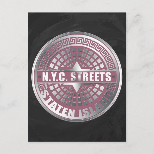 マンホールカバー島 ポストカード (正面)