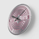 マンホールカバー気管支 ラウンド壁時計 (傾斜)