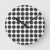 マンホールカバー黒大理石 ラウンド壁時計 (正面)